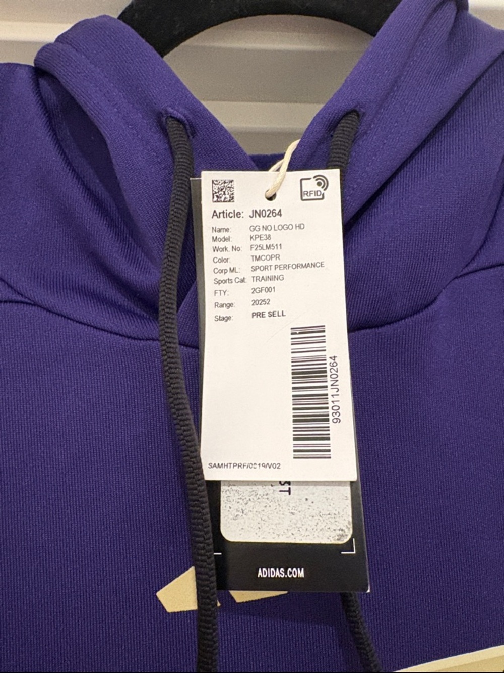 NWT [adidas] Washington Huskies NCAA Long-Sleeve Hooded Hoodie Sweatshirt Mens M - Picture 9 of 11